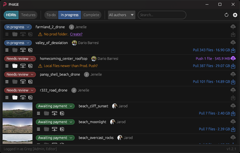 PHASE screenshot